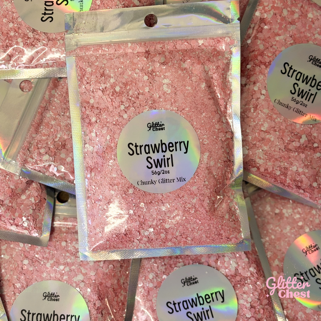 Strawberry Swirl Chunky Glitter - 2oz/56g