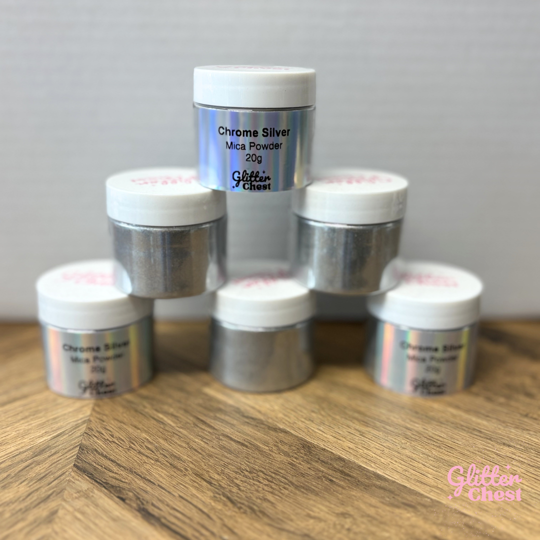Chrome Silver Mica Powder - 20g