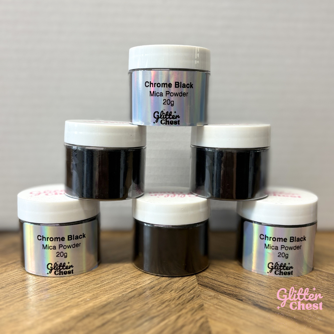 Chrome Black Mica Powder - 20g