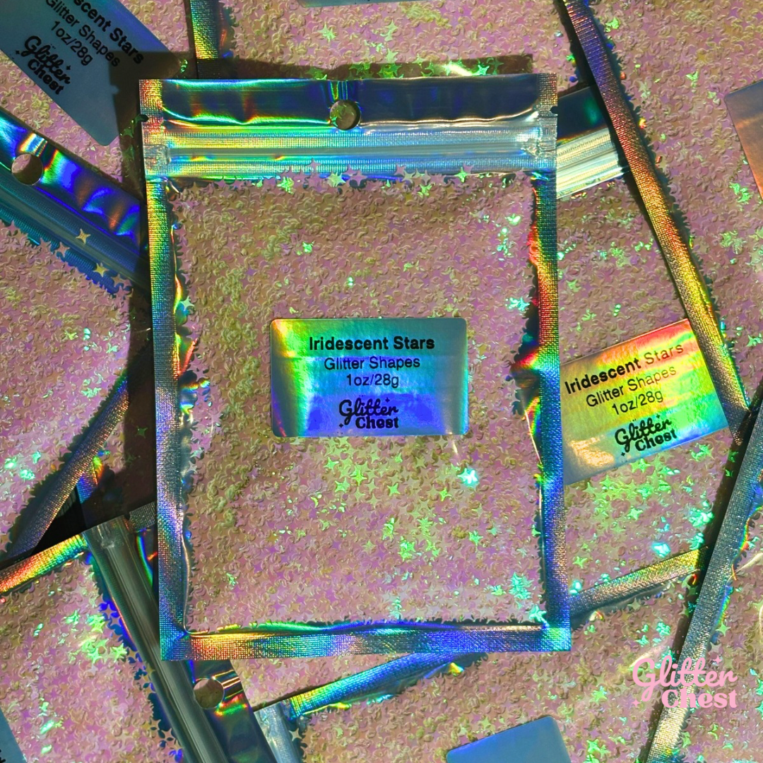 Iridescent Stars Glitter Shapes - 1oz/28g
