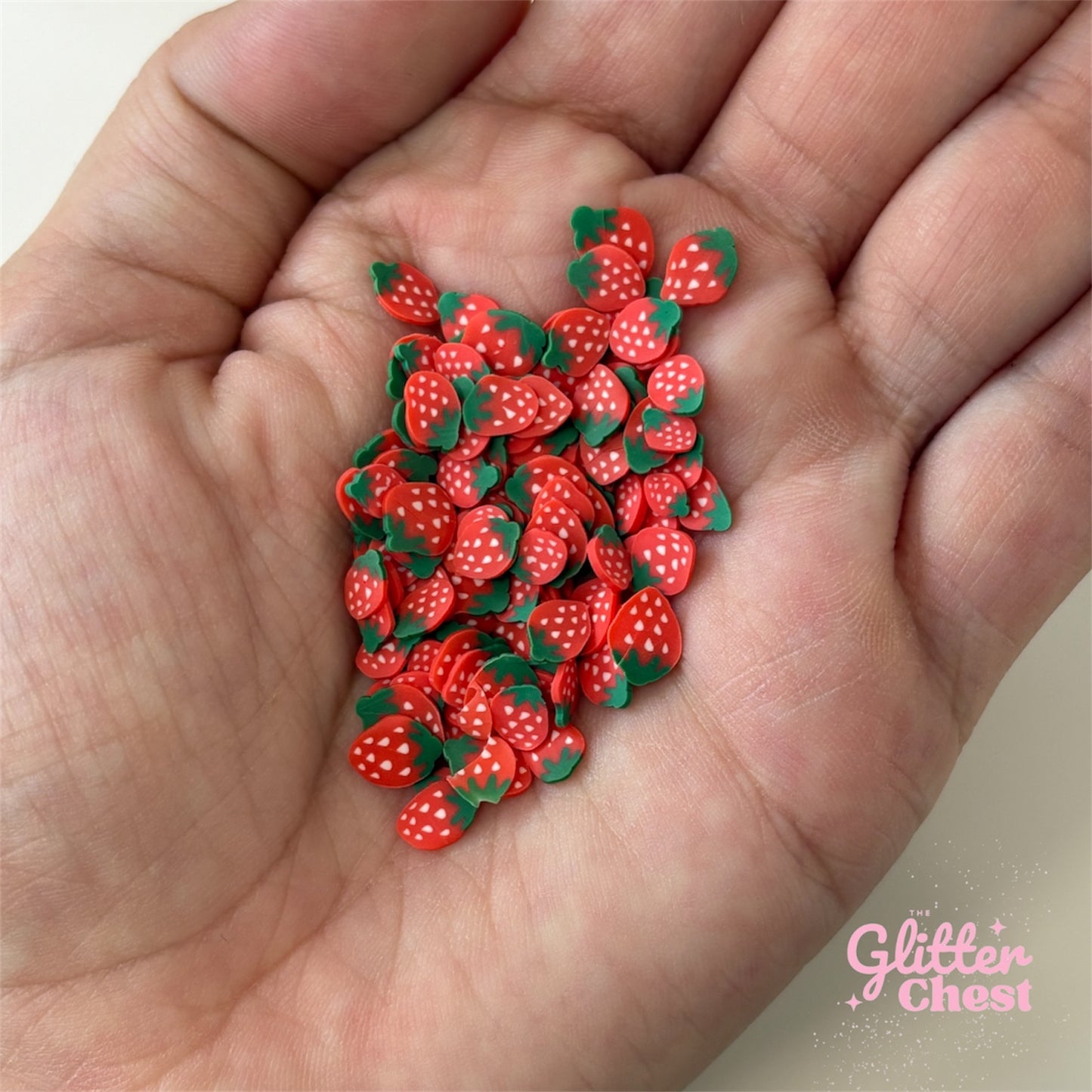 Strawberry Polymer Clay Slices – 1oz/28g Bag