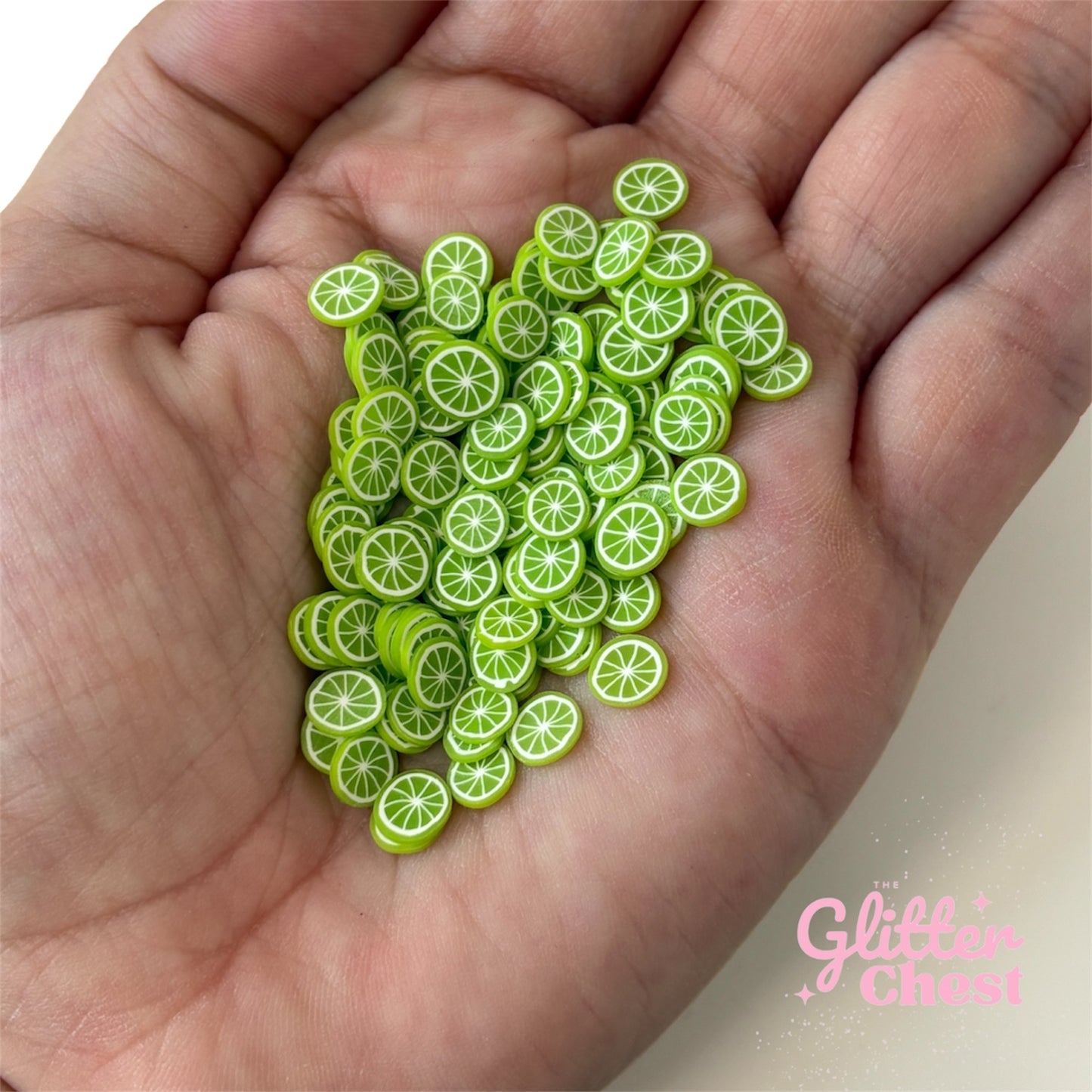 Lime Polymer Clay Slices – 1oz/28g Bag