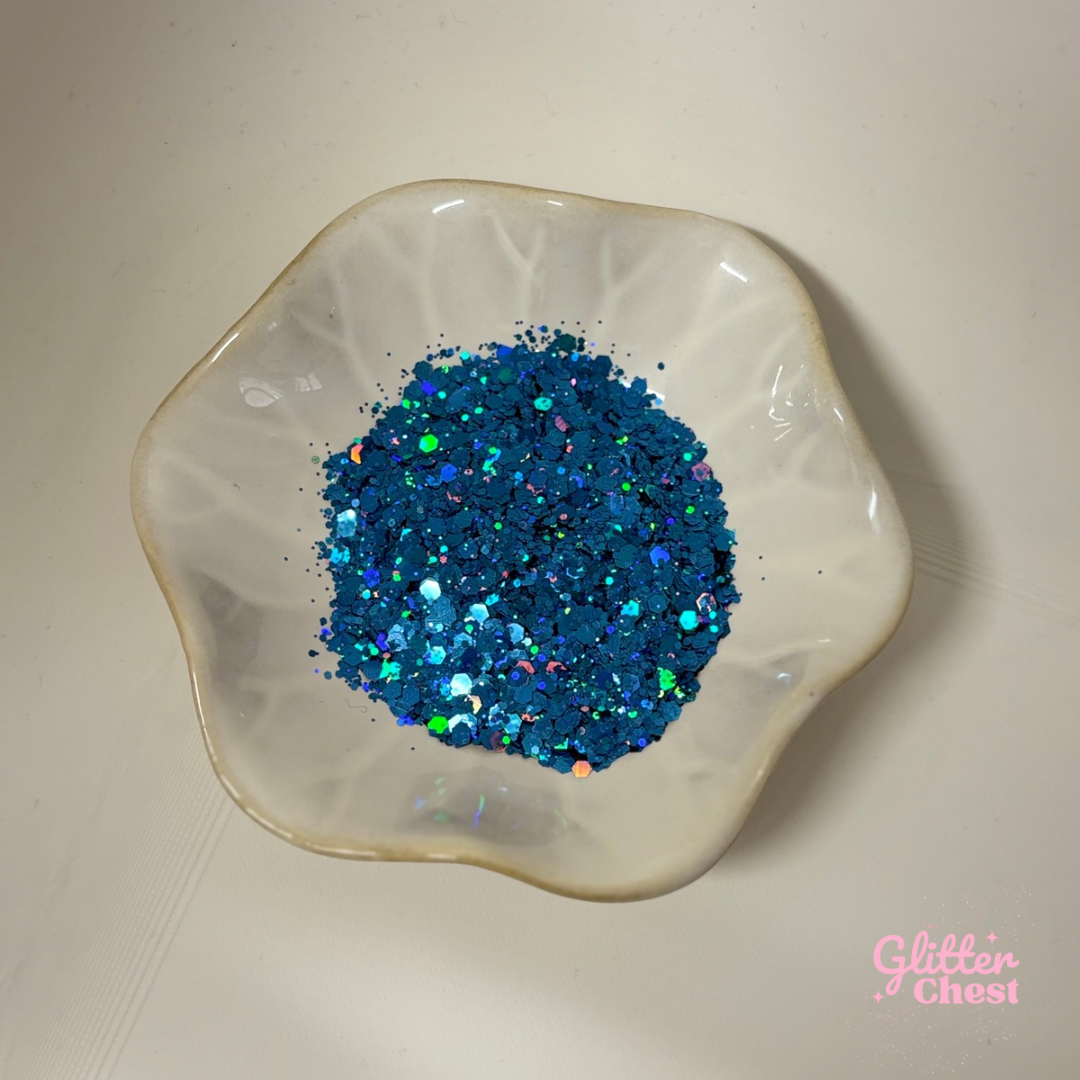 Blue Lagoon Holographic Chunky Glitter - 2oz/56g