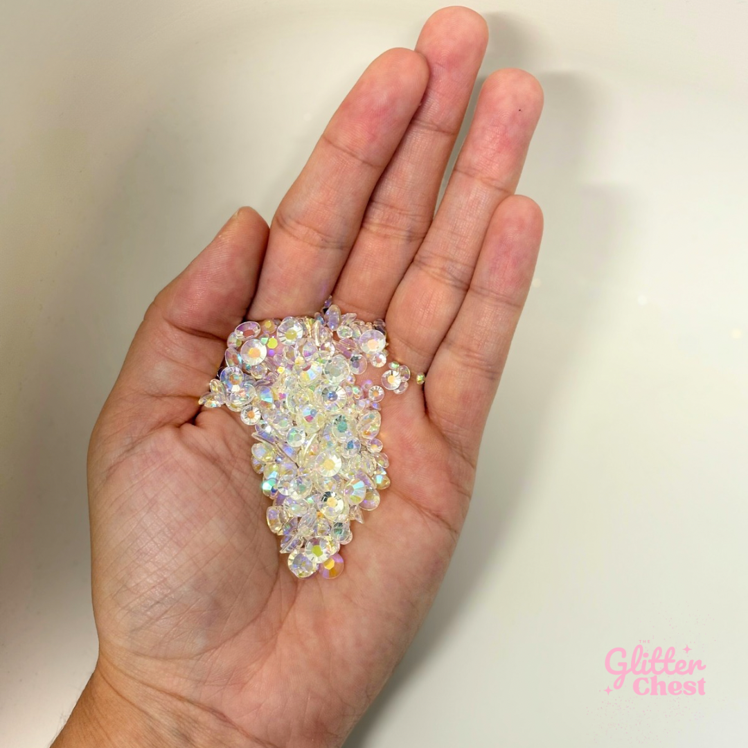 Clear AB Rhinestones - 56g/2oz