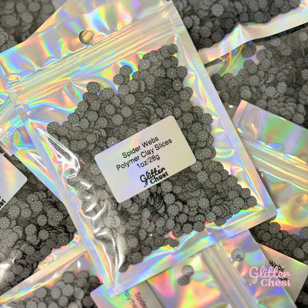 Spiderwebs Polymer Clay Slices – 1oz/28g Bag