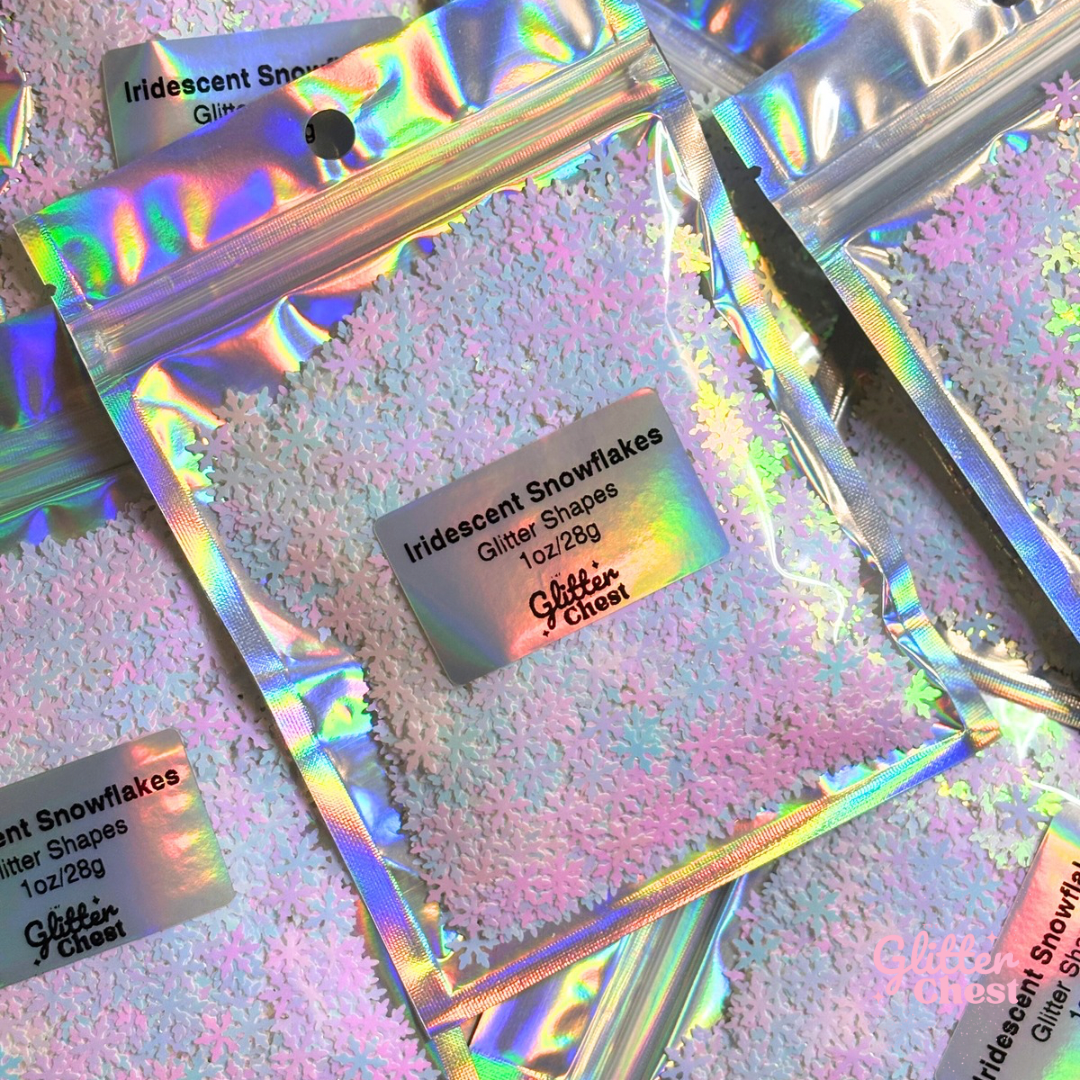 Iridescent Snowflakes Glitter Shapes - 1oz/28g