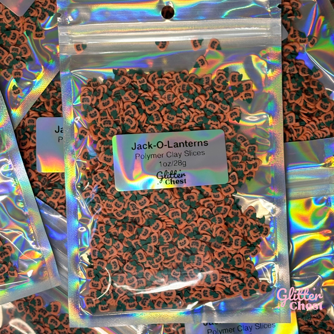 Jack-O-Lanterns Polymer Clay Slices - 1oz/28g bag
