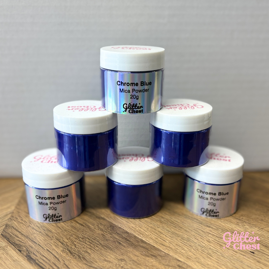 Chrome Blue Mica Powder - 20g