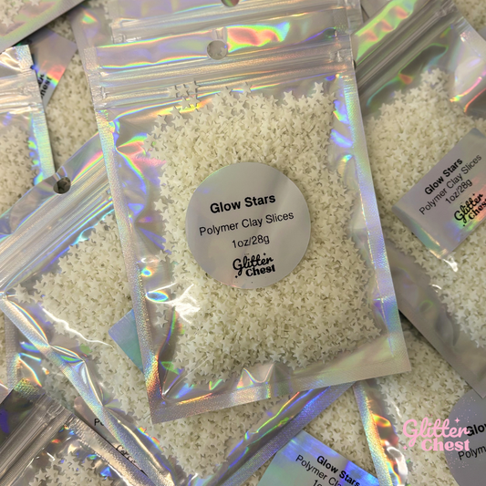 Glow Stars Polymer Clay Slices – 1oz/28g Bag