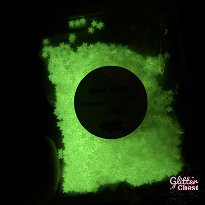 Glow Stars Polymer Clay Slices – 1oz/28g Bag
