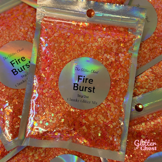 Fire Burst High Sparkling Chunky Glitter - 2oz/56g
