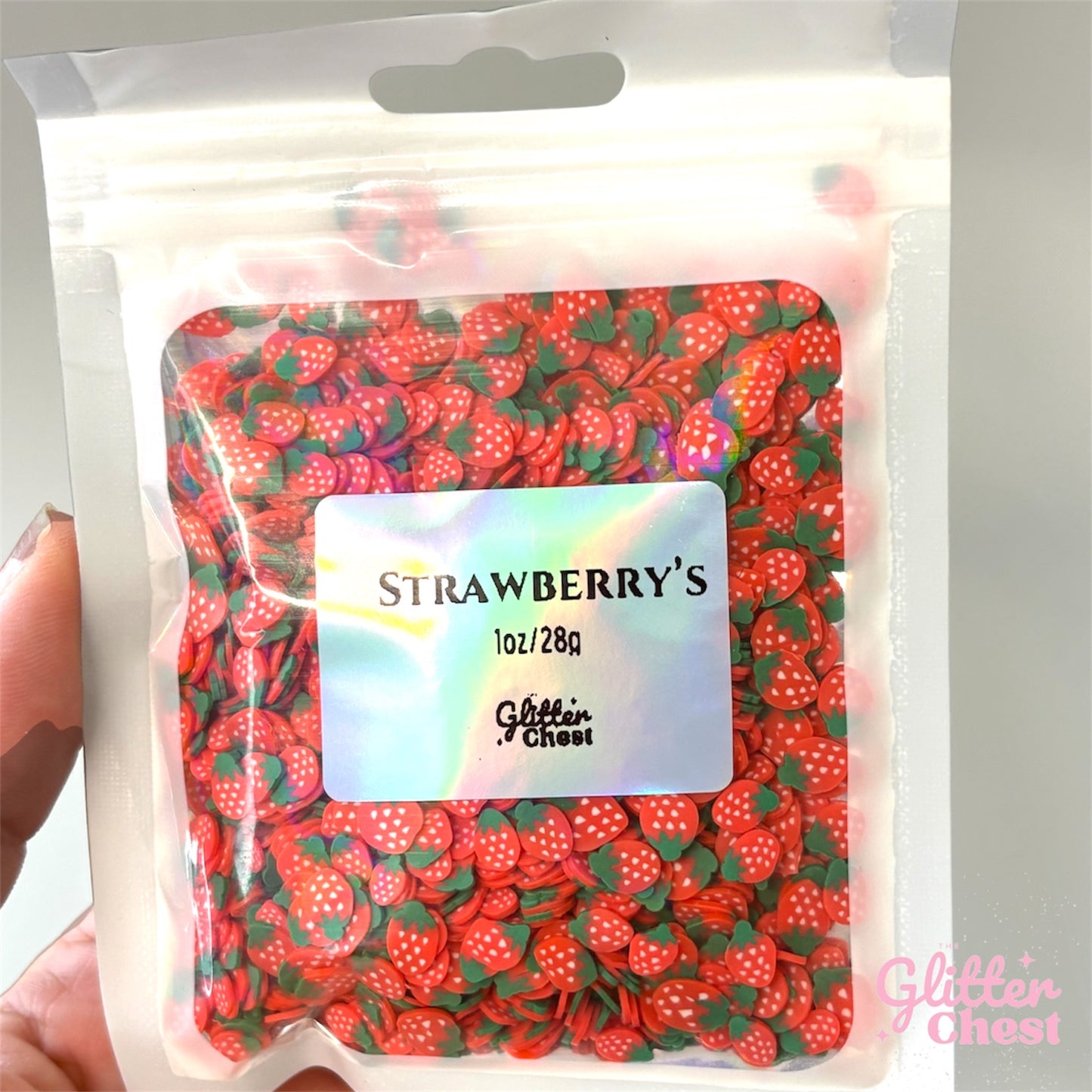 Strawberry Polymer Clay Slices – 1oz/28g Bag