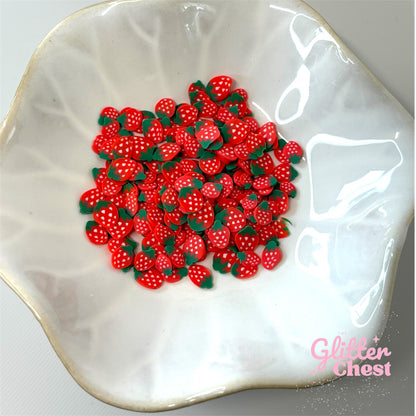 Strawberry Polymer Clay Slices – 1oz/28g Bag