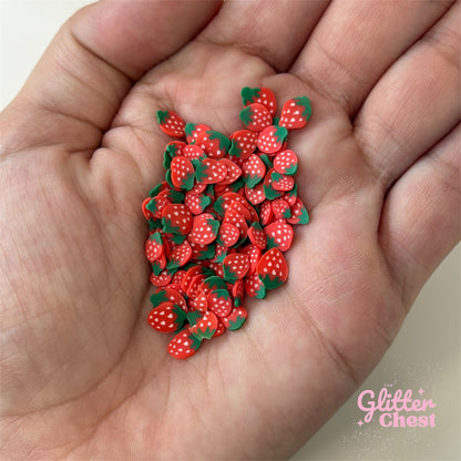 Strawberry Polymer Clay Slices – 1oz/28g Bag