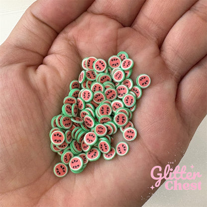 Watermelon Polymer Clay Slices – 1oz/28g Bag