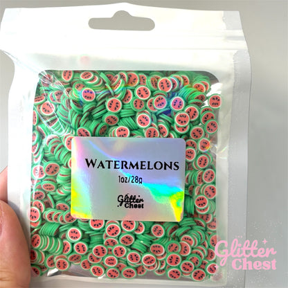 Watermelon Polymer Clay Slices – 1oz/28g Bag