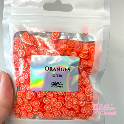 Orange Polymer Clay Slices – 1oz/28g Bag