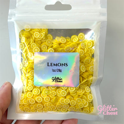 Lemon Polymer Clay Slices – 1oz/28g Bag