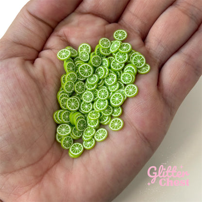 Lime Polymer Clay Slices – 1oz/28g Bag