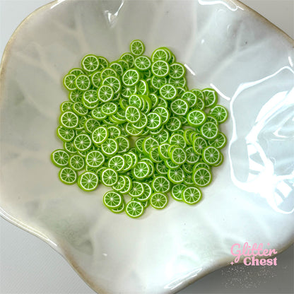 Lime Polymer Clay Slices – 1oz/28g Bag