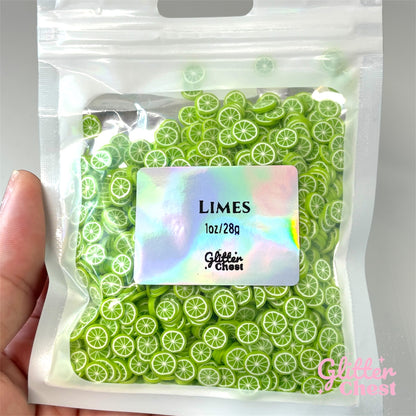 Lime Polymer Clay Slices – 1oz/28g Bag