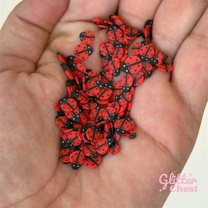 Red Ladybug Polymer Clay Slices - 1oz/28g Bag
