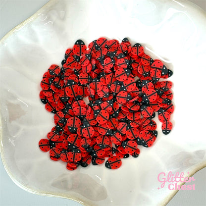 Red Ladybug Polymer Clay Slices - 1oz/28g Bag