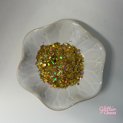 Golden Sunbeam Holographic Chunky Glitter - 2oz/56g