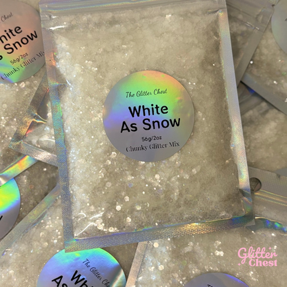 White As Snow Holographic Chunky Glitter - 2oz/56g