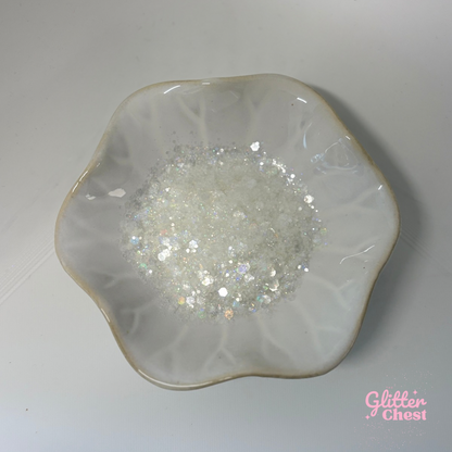 White As Snow Holographic Chunky Glitter - 2oz/56g