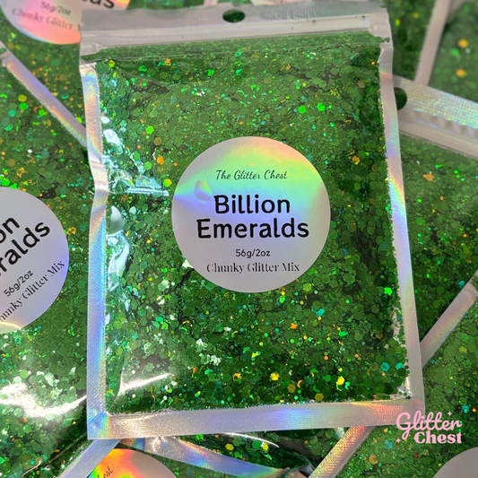 Billion Emeralds Holographic Chunky Glitter - 2oz/56g