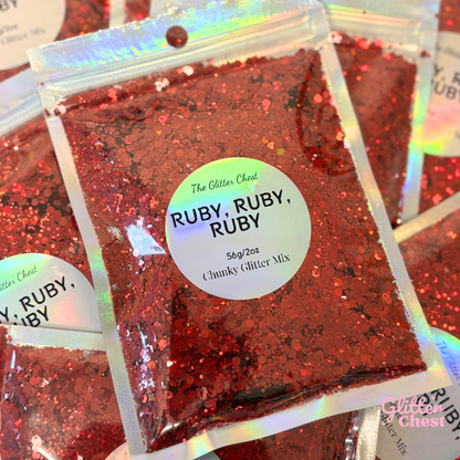 Ruby, Ruby, Ruby Holographic Chunky Glitter - 2oz/56g