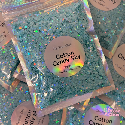 Cotton Candy Sky Macaron Holographic Chunky Glitter - 2oz/56g