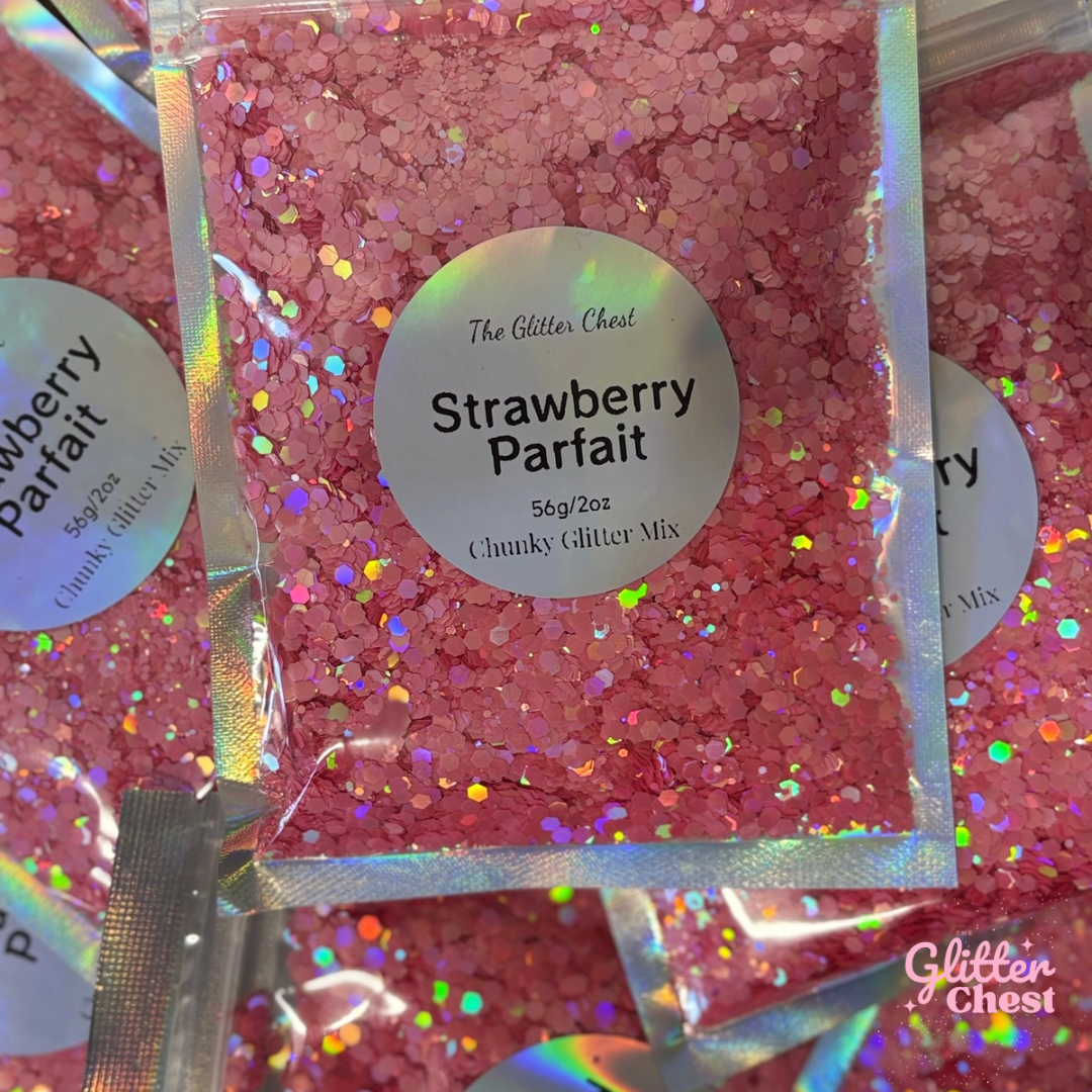 Strawberry Parfait Macaron Holographic Chunky Glitter - 2oz/56g