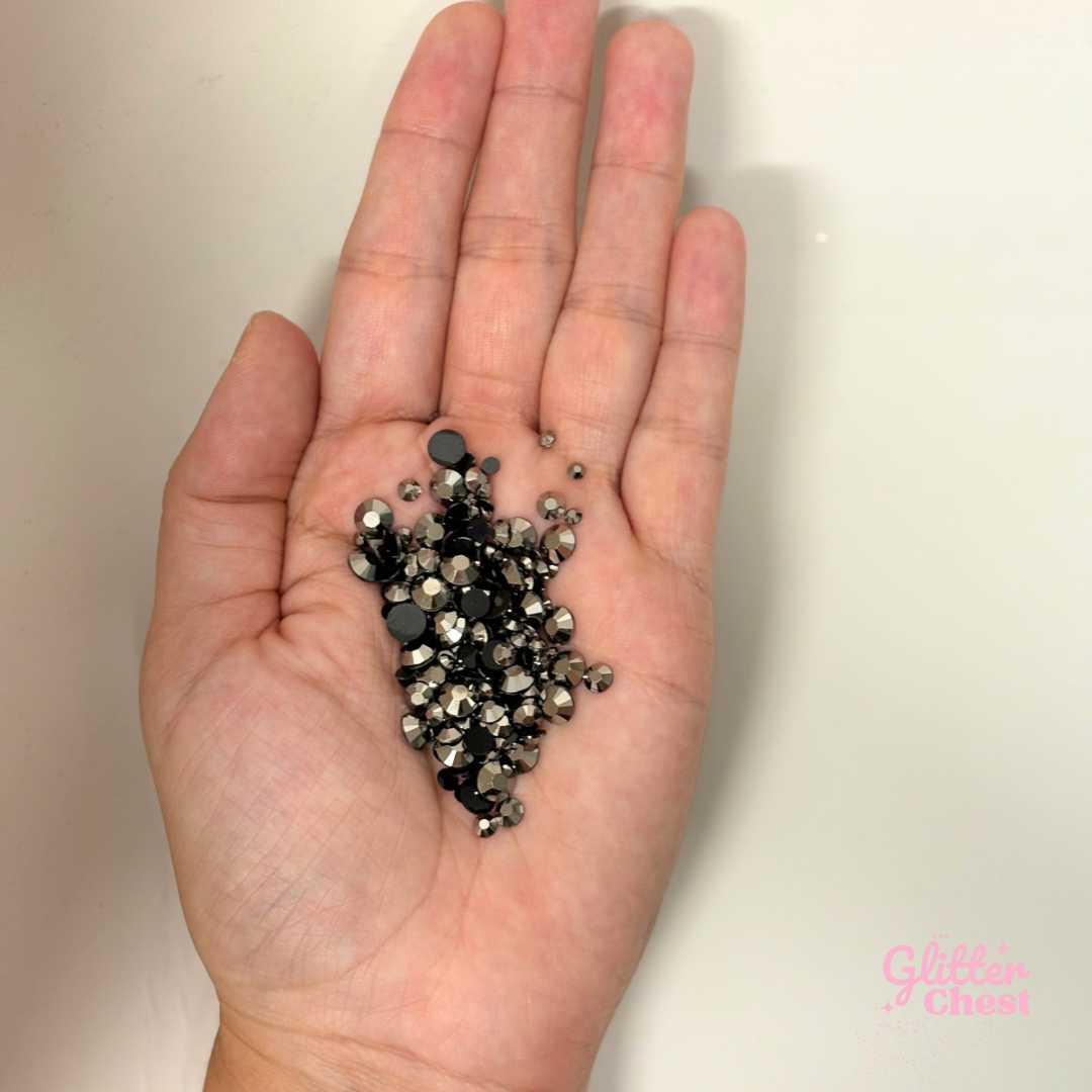 Hematite Rhinestones - 56g/2oz