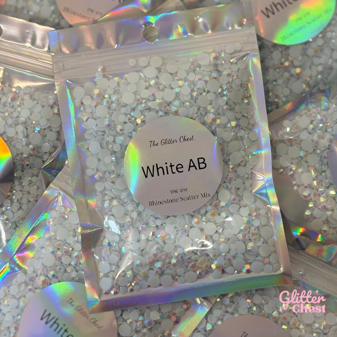 White AB Rhinestones - 56g/2oz