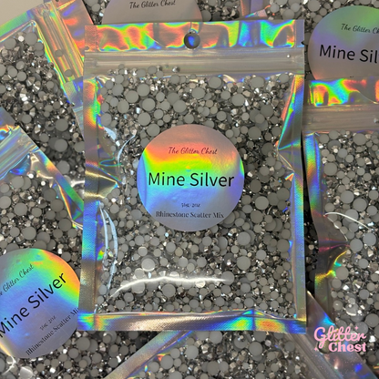 Mine Silver Rhinestones - 56g/2oz