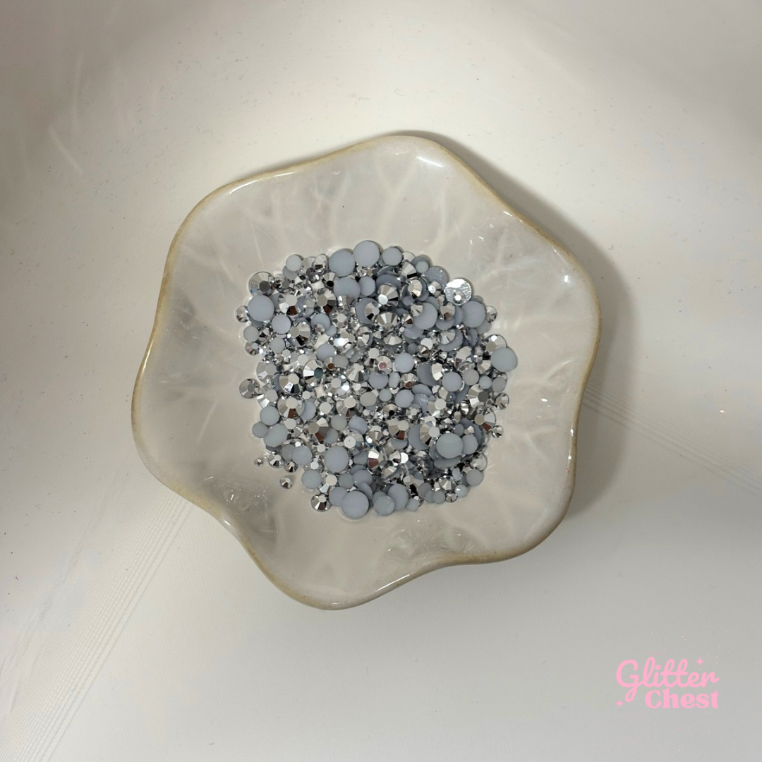 Mine Silver Rhinestones - 56g/2oz