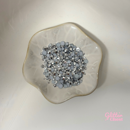 Mine Silver Rhinestones - 56g/2oz