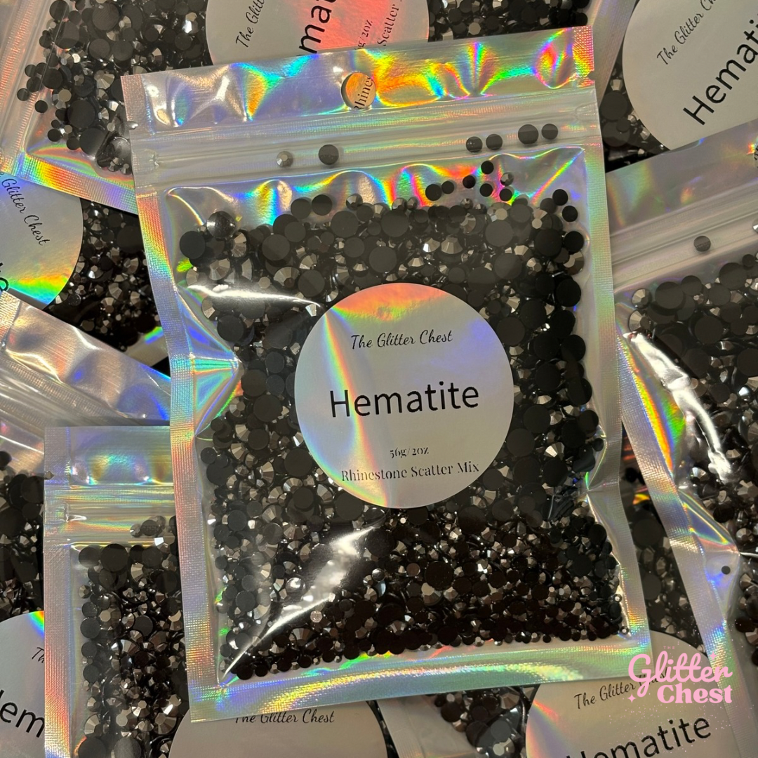 Hematite Rhinestones - 56g/2oz