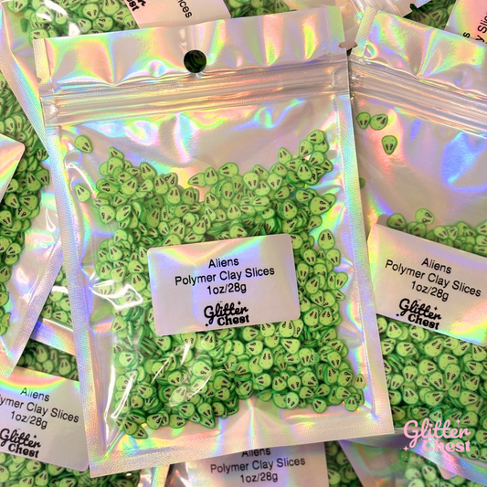 Alien Polymer Clay Slices – 1oz/28g Bag