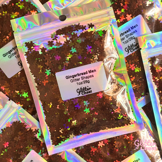 Gingerbread Men Glitter Shapes - 1oz/28g