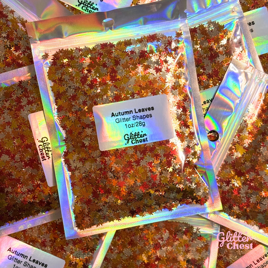 Autumn Leaves Glitter Shapes - 1oz/28g
