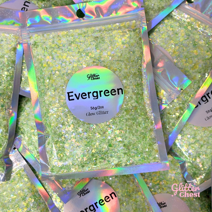 Evergreen Chunky Glow Glitter - 2oz/56g
