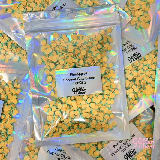 Pineapple Polymer Clay Slices – 1oz/28g Bag