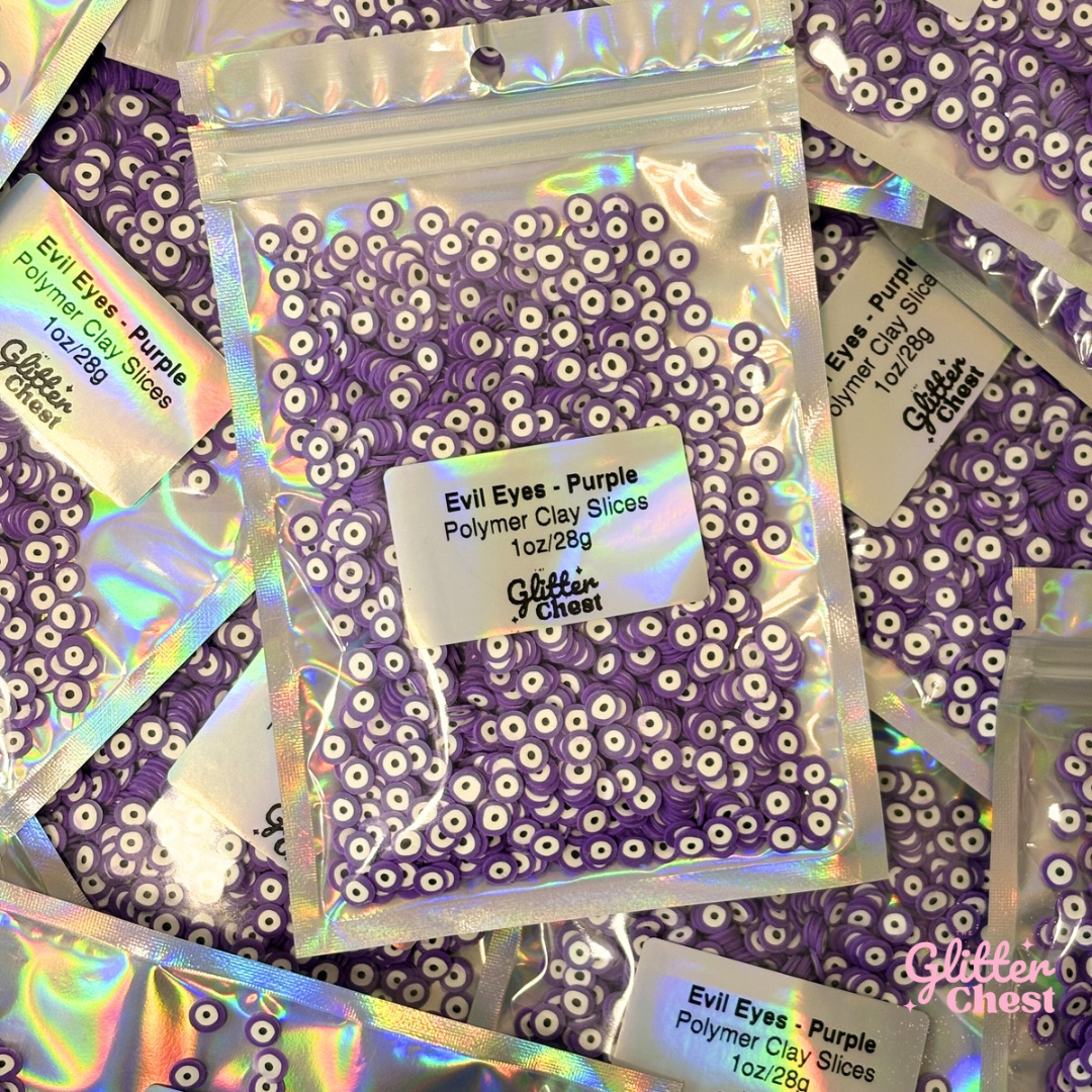 Evil Eye Polymer Clay Slices – 1oz/28g Bag