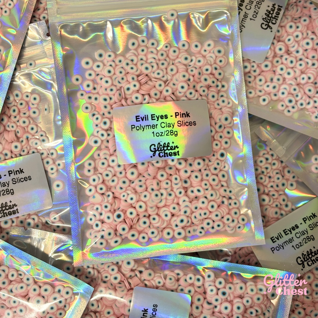 Evil Eye Polymer Clay Slices – 1oz/28g Bag